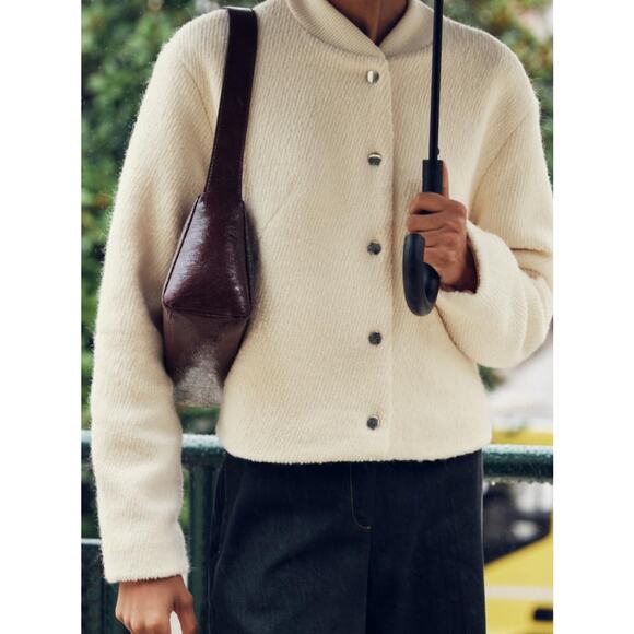 Nwt-Zara-SHORT BOMBER JACKET-XS - Picture 1 of 7